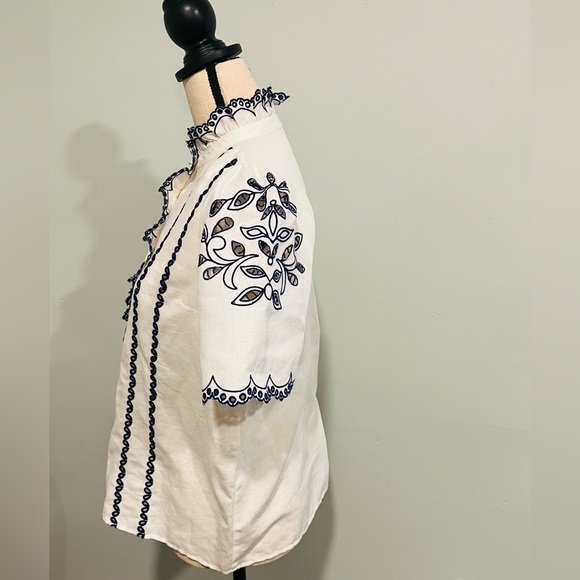 Sezane Dalhia Blouse Écru. - Size 34/2/XS - Picture 3 of 10